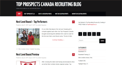 Desktop Screenshot of blog.topprospects.ca